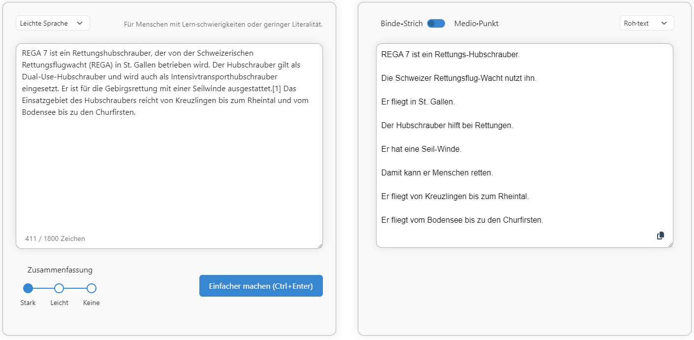 Leichte Sprache Übersetzer